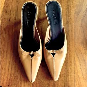 Cole Haan Leather Backless Heels, Size 7B